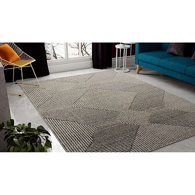 Rugs America Chanai Cadence Monorail Zig-Zag Geo Area Rug