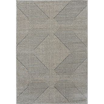 Rugs America Chanai Cadence Monorail Zig-Zag Geo Area Rug