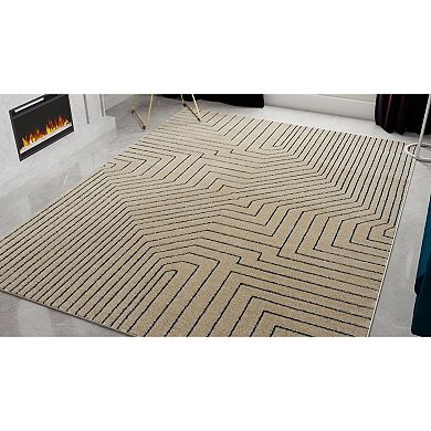Rugs America Chanai Cadence Sawgrass Linework Geo Area Rug