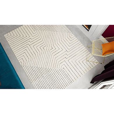 Rugs America Chanai Cadence Sawgrass Linework Geo Area Rug