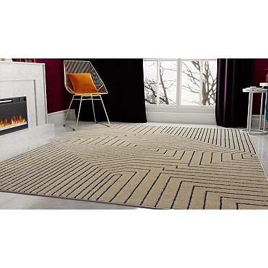 Rugs America Chanai Cadence Sawgrass Linework Geo Area Rug
