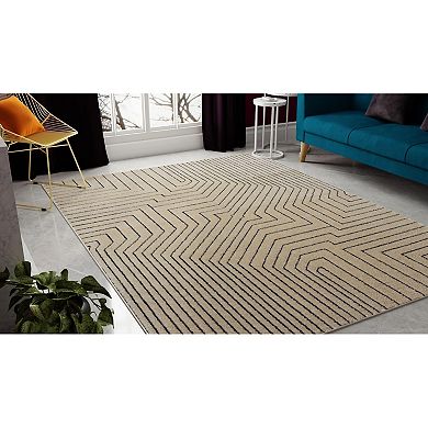 Rugs America Chanai Cadence Sawgrass Linework Geo Area Rug