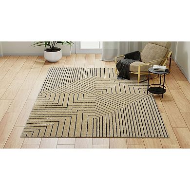 Rugs America Chanai Cadence Sawgrass Linework Geo Area Rug