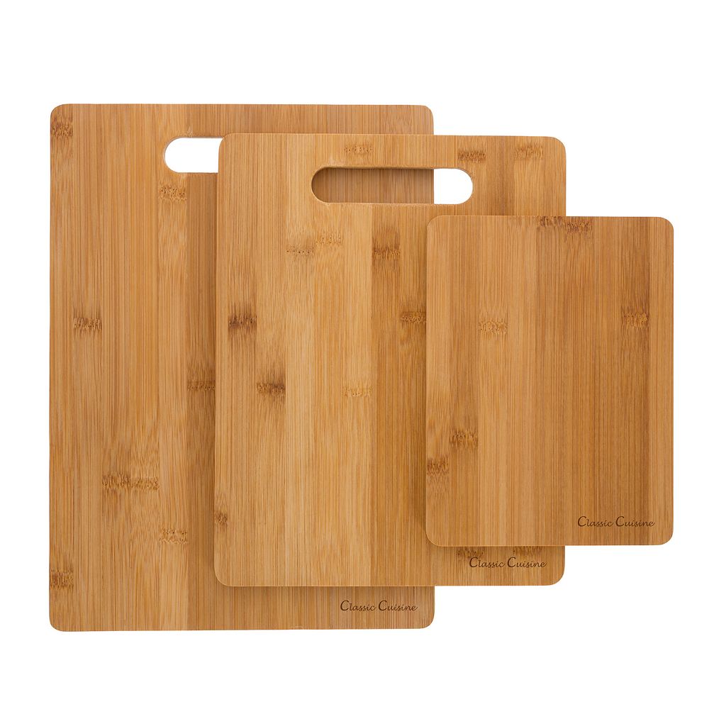 Classic Cuisine 3-Piece Bamboo Cutting Board Set