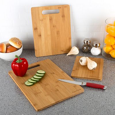 Classic Cuisine 3-Piece Bamboo Cutting Board Set