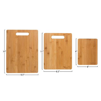 Classic Cuisine 3-Piece Bamboo Cutting Board Set