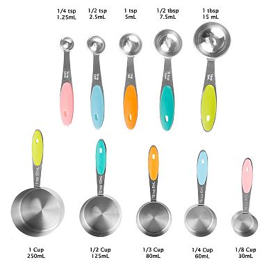 Classic Cuisine 10-Piece Measuring Cups and Spoons Set