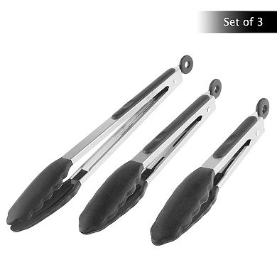Classic Cuisine 3-pc. Stainless Steel Kitchen Tongs Set