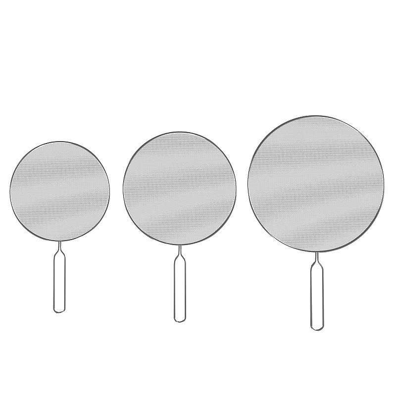 Classic Cuisine 3-pc. Fine Mesh Stainless Steel Splatter Screen Set, Size: 3 Piece, Silver