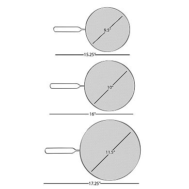Classic Cuisine 3-pc. Fine Mesh Stainless Steel Splatter Screen Set