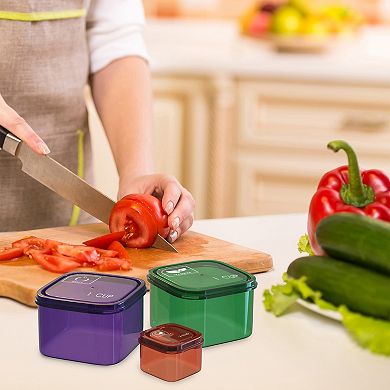 Classic Cuisine 7-pc. Color-Coded Portion Control Food Container Set