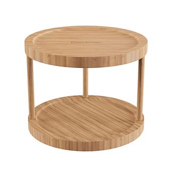Classic Cuisine 10 in Bamboo Two-Tier Lazy Susan