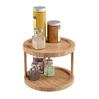 Classic Cuisine 10-in. Bamboo Two-Tier Lazy Susan