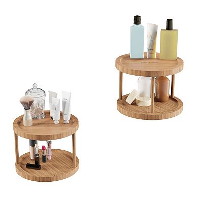Classic Cuisine 10-in. Bamboo Two-Tier Lazy Susan