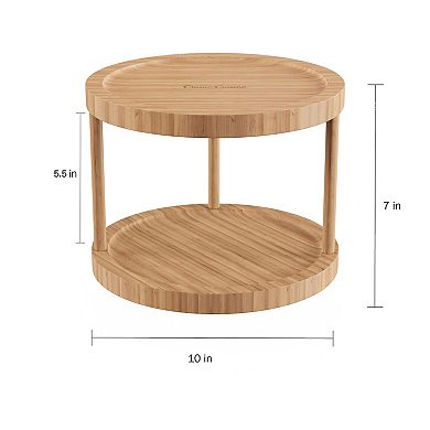 Classic Cuisine 10-in. Bamboo Two-Tier Lazy Susan