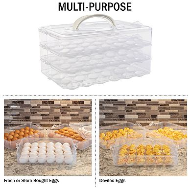 Classic Cuisine Large-Capacity Egg Refrigerator Container