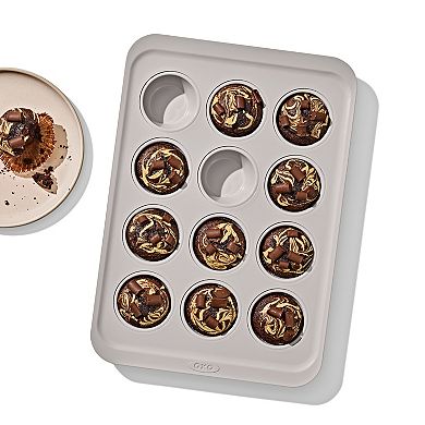 OXO Good Grips Non-Stick Pro Ceramic Coated Metal Bakeware 12-Cup Muffin Pan