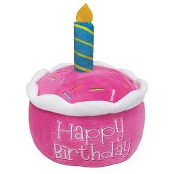 Birthday Cake Plush Toy With Hidden Squeaker