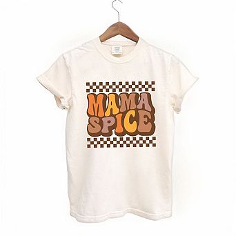 Mama Spice Checkered Garment Dyed Tees