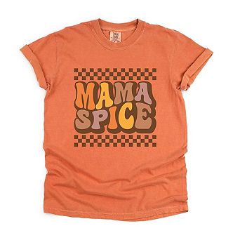 Mama Spice Checkered Garment Dyed Tees
