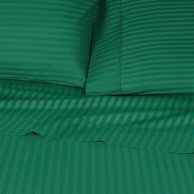 SUPERIOR 300 Thread Count Egyptian Cotton Blend Stripe Sheet Set