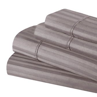 SUPERIOR 300 Thread Count Egyptian Cotton Blend Stripe Sheet Set