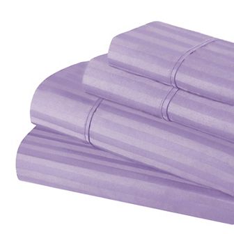 SUPERIOR 300 Thread Count Egyptian Cotton Blend Stripe Sheet Set