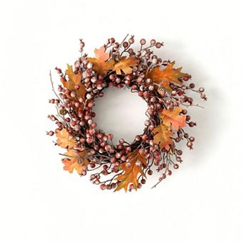 Haven Living 17 in Fall Berry & Leaf Artificial Mini Wreath