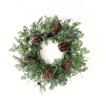 Haven Living 18 in Christmas Berry & Cedar Artificial Mini Wreath