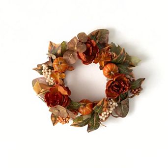 Haven Living 14 in Floral, Berry, & Pumpkin Artificial Accent Ring