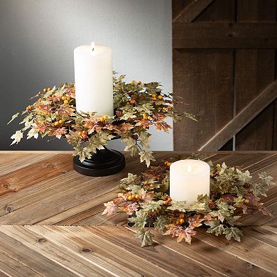 Haven Living 20.5-in. Mini Maple Leaf Artificial Wreath