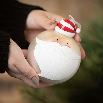 Haven Living 4.75-in. Whimsical Santa Ball Christmas Ornament