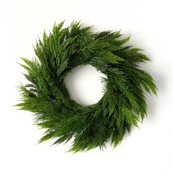 Haven Living 23" Artificial Christmas Lush Green Cedar Wreath