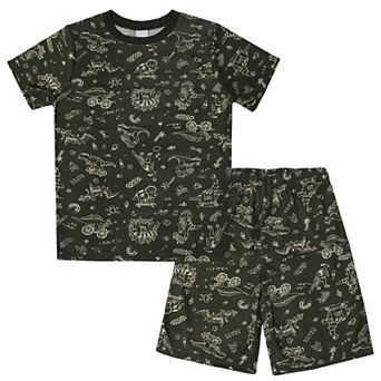 Boys 4-16 Jellifish 2 pc Dinosaur Pajama Top & Pajama Shorts Set