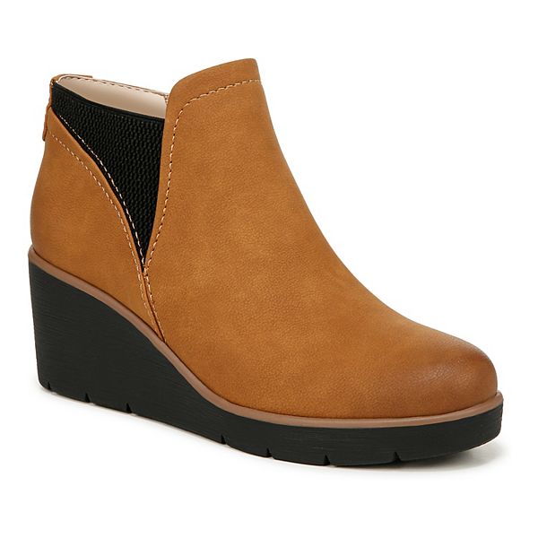 SOUL Naturalizer Womens Affirm Water Resistant Wedge Ankle Booties Light Toffee Brown 7 W