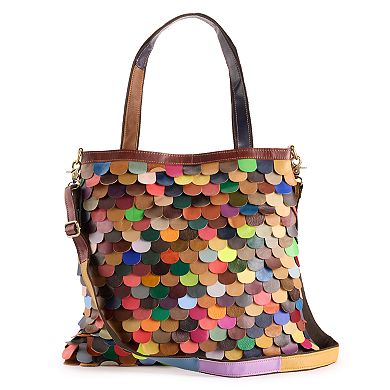 Women's AmeriLeather Multi-Colored Kaleidoscpe Tote Bag
