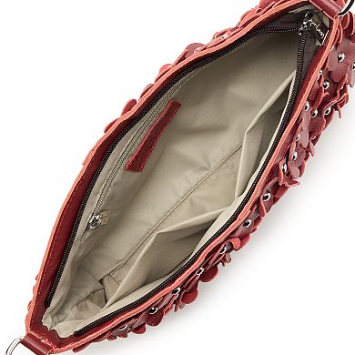 AmeriLeather Hana Leather Clutch Crossbody Bag