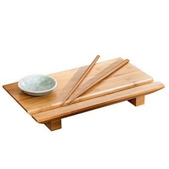 Joyce Chen Burnished Bamboo Sushi Board Set