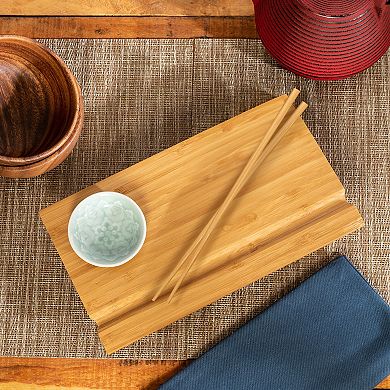 Joyce Chen Burnished Bamboo Sushi Board Set