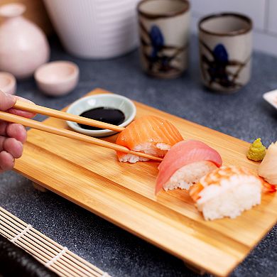 Joyce Chen Burnished Bamboo Sushi Board Set