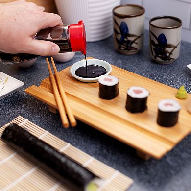 Joyce Chen Burnished Bamboo Sushi Board Set