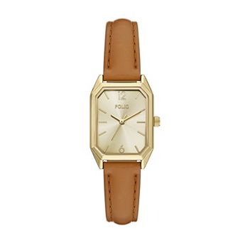 Folio Women's Faux Leather Watch