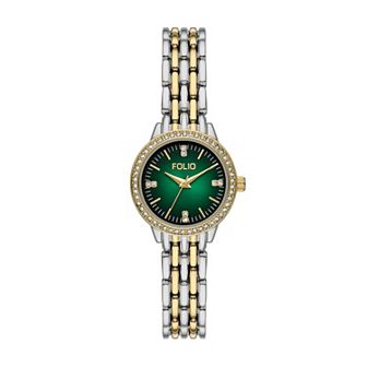 Folio Women's Two Tone Glitz Dial Watch