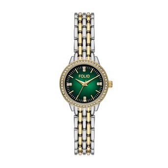 Folio Women's Two Tone Glitz Dial Watch