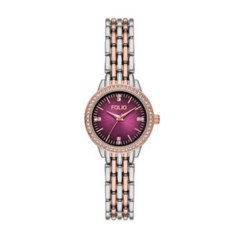 Folio Women's Two Tone Glitz Dial Watch
