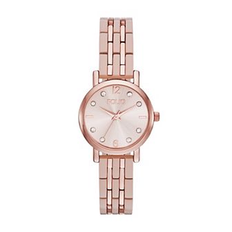 Folio Women's Mixed Material Sunray Dial Watch