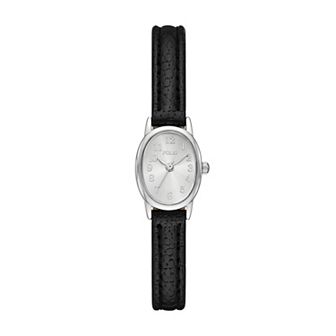 Folio Women's Faux Leather Slim Easy Read Watch