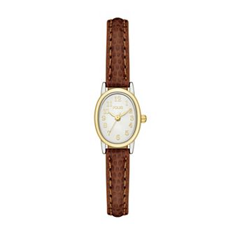 Folio Women's Faux Leather Slim Easy Read Watch