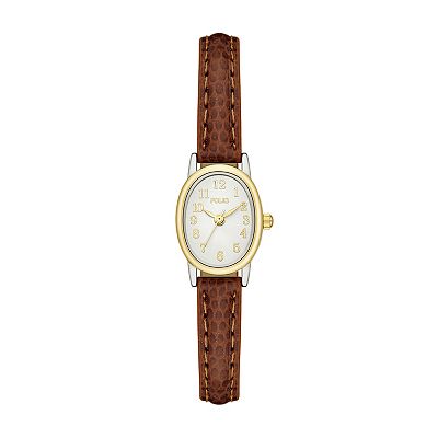 Folio Women's Faux Leather Slim Easy Read Watch