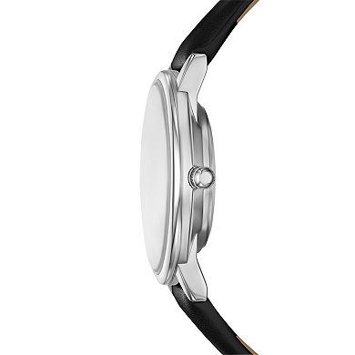 Folio Women's Easy to Read Faux Leather Strap Watch